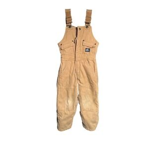 Polar King by Key Kids XS Brown Duck Insulated Bib Overalls Workwear W012589